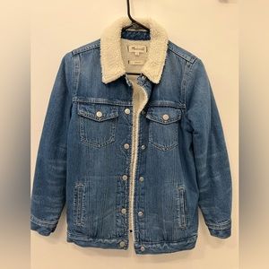 Madewell Oversize Sherpa-lined Denim Jacket XXS